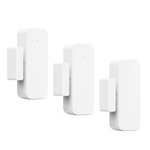 TREATLIFE WiFi Smart Door Sensor 3 Pack, 2.4GHz Window Alarm Sensor, Wireless Contact Sensor for Home Security, Smart Home Devices Compatible with Alexa and Google Assistant