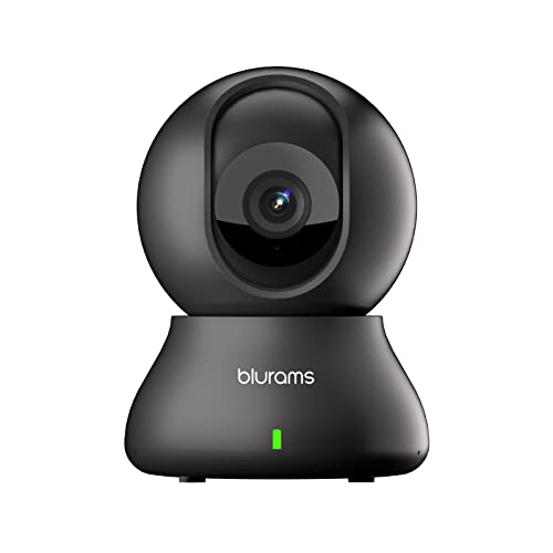 blurams Security Camera, 2K Indoor Camera 360° Pet Camera for Home Security with Phone App, Motion Tracking, 2-Way Audio, IR Night Vision, Siren, Compatible with Alexa & Google Assistant(2.4GHz ONLY)