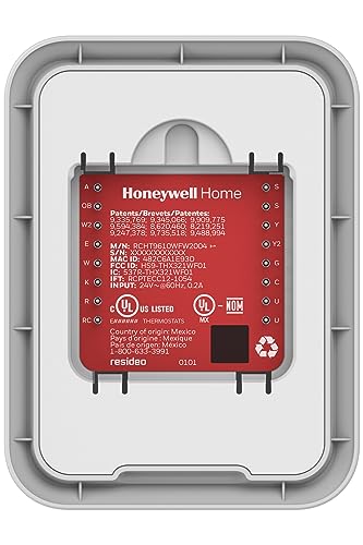Honeywell Home T9 WiFi Smart Thermostat, Smart Room Sensor Ready, Touchscreen Display, Alexa and Google Assist White