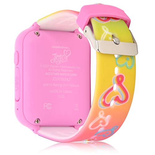 Accutime Kids Nickelodeon JoJo Siwa Educational Learning Touchscreen Smart Watch Toy for Girls, Boys, Toddlers - Selfie Cam, Learning Games, Alarm, Calculator, Pedometer & More (Model: JOJ4383AZ)