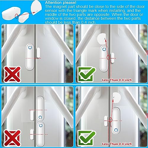 YisTech Caregiver Pager Wifi Door Alarms for Dementia Patients with Phone App,Wifi Smart Door Sensor Alarm for Kid Safety/Home Security/Elderly/Business/Store/Mailbox(2 Sensor 1 Gateway)