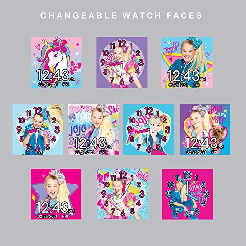 Accutime Kids Nickelodeon JoJo Siwa Educational Learning Touchscreen Smart Watch Toy for Girls, Boys, Toddlers - Selfie Cam, Learning Games, Alarm, Calculator, Pedometer & More (Model: JOJ4383AZ)