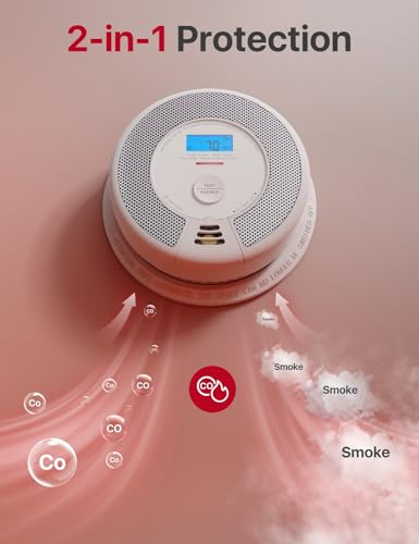 X-Sense Smart Smoke Detector Carbon Monoxide Detector Combo with Replaceable Battery, Wi-Fi Smoke and Carbon Monoxide Detector with Real-Time App Notifications, SC07-WX, 1-Pack