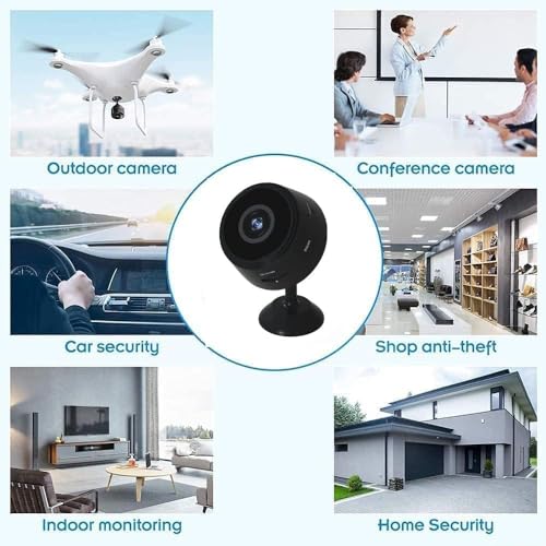 MMHM Mini Video-Only Surveillance,Hidden Video Cameras,Night Vision Indoor/Outdoor Small Dog Pet Camera Baby Monitors, Blackes