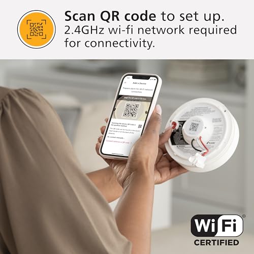 Kidde Smart Smoke & Carbon Monoxide Detector, WiFi, Alexa Compatible Device, Hardwired w/Battery Backup, Voice & App Alerts