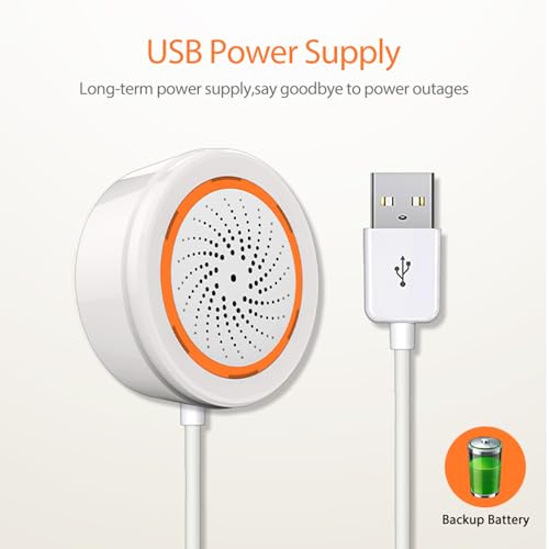 Zigbee Smart Siren Alarm: Wireless Alarm for Home Security & Home Automation, App Control, Strobe Flash Alarm Siren 100dB Sounder, Tuya Zigbee Hub Required, Compatible with Alexa Google Home
