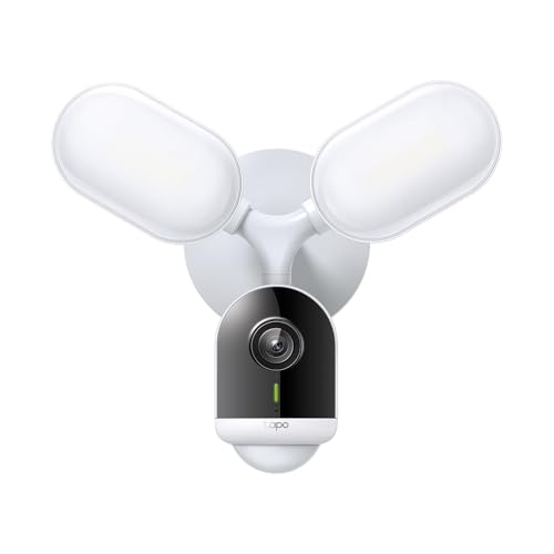 Tapo TP-Link Smart Outdoor Security Floodlight Camera, Wired, 2800 Lumens, 270° Motion-Activated, 2K QHD, No Subscription Required, Works w/Alexa & Google Assistant, Smart AI Detection, C720