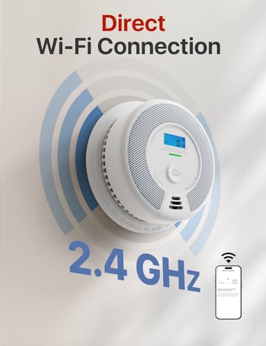 X-Sense Smart Smoke Detector Carbon Monoxide Detector Combo with Replaceable Battery, Wi-Fi Smoke and Carbon Monoxide Detector with Real-Time App Notifications, SC07-WX, 1-Pack