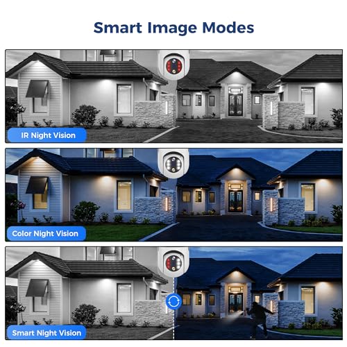 Hiseeu Light Bulb Security Camera Wireless WiFi 5G&2.4GHz,10X Zoom PTZ Light Socket Security Camera for Home, 2-Way-Audio, Auto Tracking & Alarm, 3MP Color Night Vision, SD & Cloud Storage (Dual Lens)