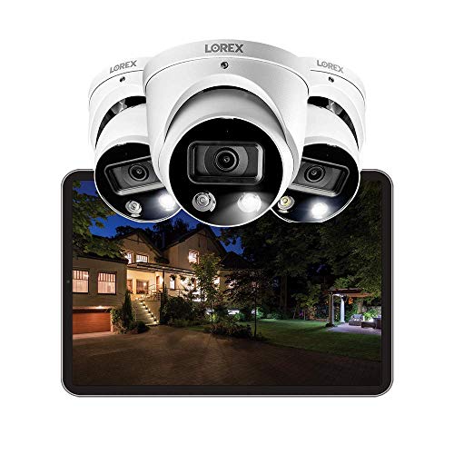 Lorex 4K Ultra HD Smart Deterrence Indoor/Outdoor IP Metal Dome Security Add-On Camera with Smart Motion Detection Plus | Two-Way Talk audio (REQUIRES RECORDER)