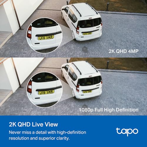 Tapo TP-Link Smart Outdoor Security Floodlight Camera, Wired, 2800 Lumens, 270° Motion-Activated, 2K QHD, No Subscription Required, Works w/Alexa & Google Assistant, Smart AI Detection, C720
