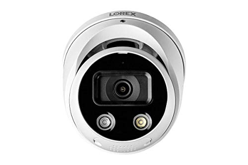 Lorex 4K Ultra HD Smart Deterrence Indoor/Outdoor IP Metal Dome Security Add-On Camera with Smart Motion Detection Plus | Two-Way Talk audio (REQUIRES RECORDER)
