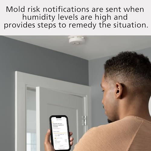 Kidde Smart Smoke & Carbon Monoxide Detector & Indoor Air Quality Monitor, WiFi, Alexa Compatible Device, Hardwired w/Battery Backup, Voice & App Alerts