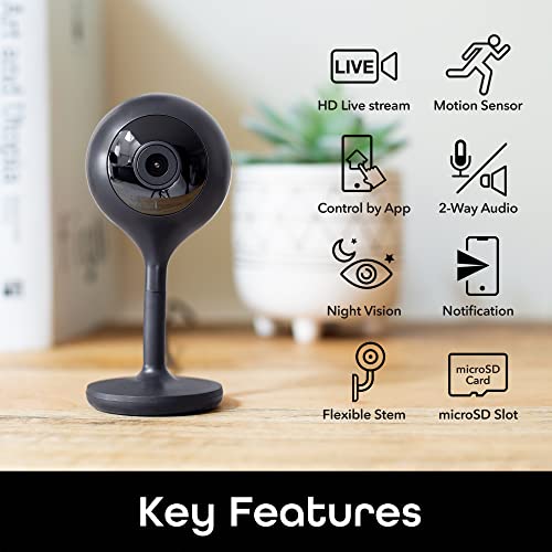 Geeni Look Indoor Smart Home Security Camera - 720P HD Video, Wireless WiFi 2-Way Audio, Motion Alert Phone App, Compatible with Alexa, Google Home