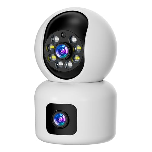 Hawkray 360° Dual Lens Smart Security Camera, 2K HD Camera, 2.4GHz with WiFi, Color Night Vision, Motion Detection for Baby and Pet Monitoring, Support Cloud and SD Card Storage.