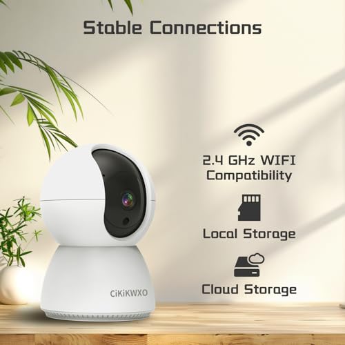 WiFi Camera Wireless Indoor,2K Home Security Camera,360° Pan/Tilt Pet Camera for Dog Cat,Compatible with Google Assistant & Alexa,Night Vision,2-Way Audio,Motion Detection,TF Card & Cloud Storage