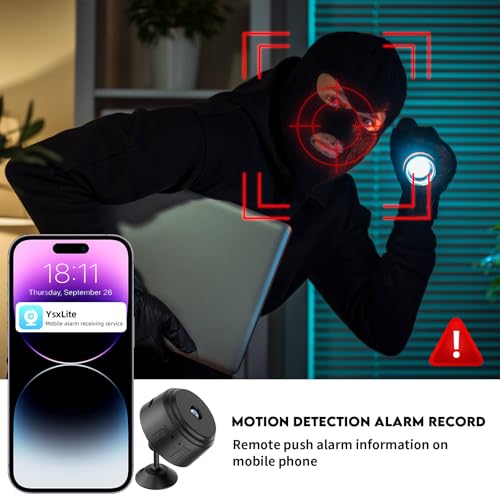 ZDO Mini Spy Camera Hidden Camera, Security Wireless WiFi Camera - Small 4K Spy Camera Hidden Camera, 1080P HD WiFi Security Camera, AI Motion Detection Alerts, Night Vision Nanny Cam for Baby, Pets