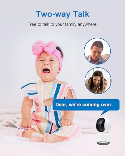 INSEETECH 5ghz WiFi Security Camera Indoor with Tuya Smart App, 2K 4MP Baby Pet Dog Cat Camera, Pan Tilt Zoom Plug-in Camera, AI Motion Detection & Auto Tracking, Night Vision, 2-Way Talk