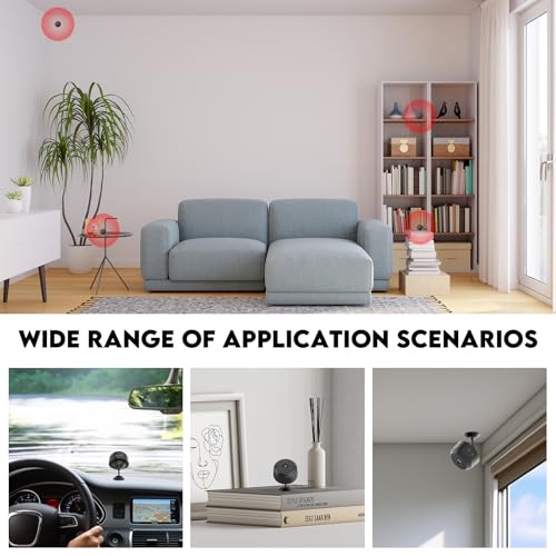 ZDO Mini Spy Camera Hidden Camera, Security Wireless WiFi Camera - Small 4K Spy Camera Hidden Camera, 1080P HD WiFi Security Camera, AI Motion Detection Alerts, Night Vision Nanny Cam for Baby, Pets