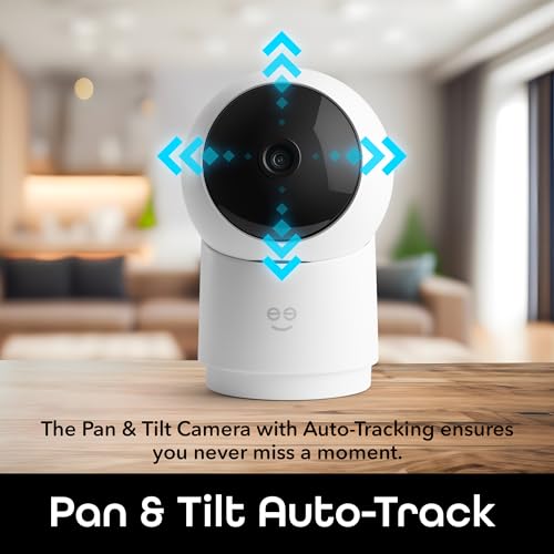Geeni Scope 2K Quad HD Smart Auto-Tracking Security Camera Compatible with Alexa and Google Home