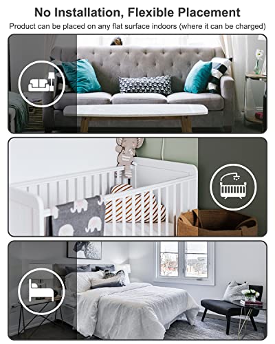 OFYOO 2K Security Camera Indoor(2pk), Baby Monitor Pet Camera with Phone App, 360-Degree WiFi Camera for Home Security, One-Touch Calls, Smart Motion Tracking, IR Night Vision, NO Installation