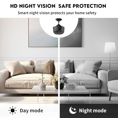 ZDO Mini Spy Camera Hidden Camera, Security Wireless WiFi Camera - Small 4K Spy Camera Hidden Camera, 1080P HD WiFi Security Camera, AI Motion Detection Alerts, Night Vision Nanny Cam for Baby, Pets