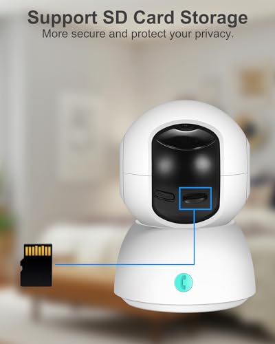 OFYOO 2K Security Camera Indoor(2pk), Baby Monitor Pet Camera with Phone App, 360-Degree WiFi Camera for Home Security, One-Touch Calls, Smart Motion Tracking, IR Night Vision, NO Installation