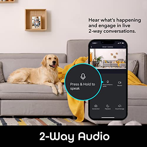 Geeni Vivid Indoor Smart Wi-Fi Camera, 1080p HD Surveillance with 2-Way Talk and Motion Detection, Compatible with Alexa and Google Assistant, No Hub Required (2 Pack)