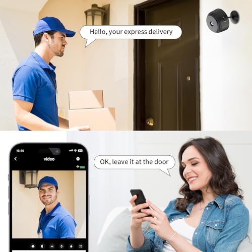 ZDO Mini Spy Camera Hidden Camera, Security Wireless WiFi Camera - Small 4K Spy Camera Hidden Camera, 1080P HD WiFi Security Camera, AI Motion Detection Alerts, Night Vision Nanny Cam for Baby, Pets