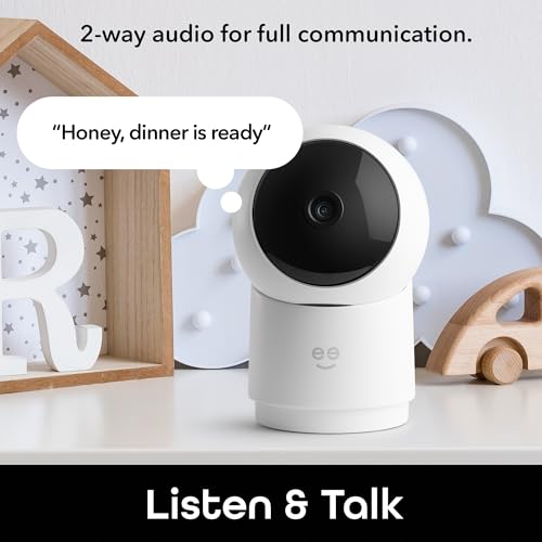 Geeni Scope 2K Quad HD Smart Auto-Tracking Security Camera Compatible with Alexa and Google Home