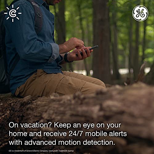 GE Cync Smart Indoor Camera, HD Camera 1080p Resolution, Night Vision, WiFi Security Camera, Works with Amazon Alexa and Google Home, White (1 Pack)
