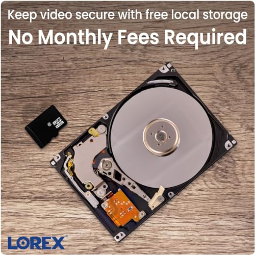 Lorex 4K Dual-Lens Indoor/Outdoor WiFi Security Camera with Smart Security Lighting, 32GB (White)