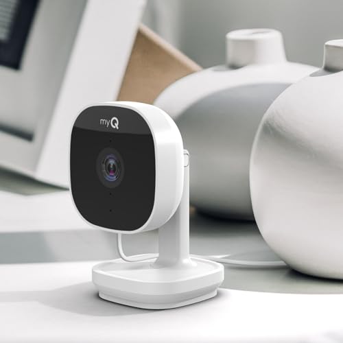 myQ Smart Indoor Security Camera – 1080p HD Video, Night Vision, Motion Detection, Wi-Fi, Two-Way Audio, Smartphone Control