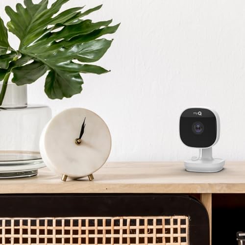 myQ Smart Indoor Security Camera – 1080p HD Video, Night Vision, Motion Detection, Wi-Fi, Two-Way Audio, Smartphone Control