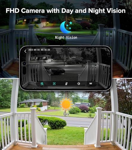 Ankway Video Doorbell Camera Wireless No Subscription, 2K Smart Doorbell with Chime, 2-Way Audio, Human Detection, Instant Alert, Night Vision, Battery Powered for Apartment Front Door Home Security