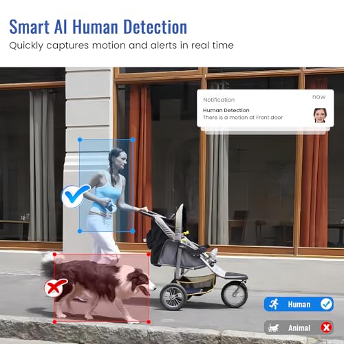 Occuwave 1080P Doorbell Camera Wired, AI Smart Human Detection, 2-Way Audio, Night Vision, Chime Ringer Included, 2.4Ghz WiFi, Indoor/Outdoor Surveillance, Live View, Cloud Storage