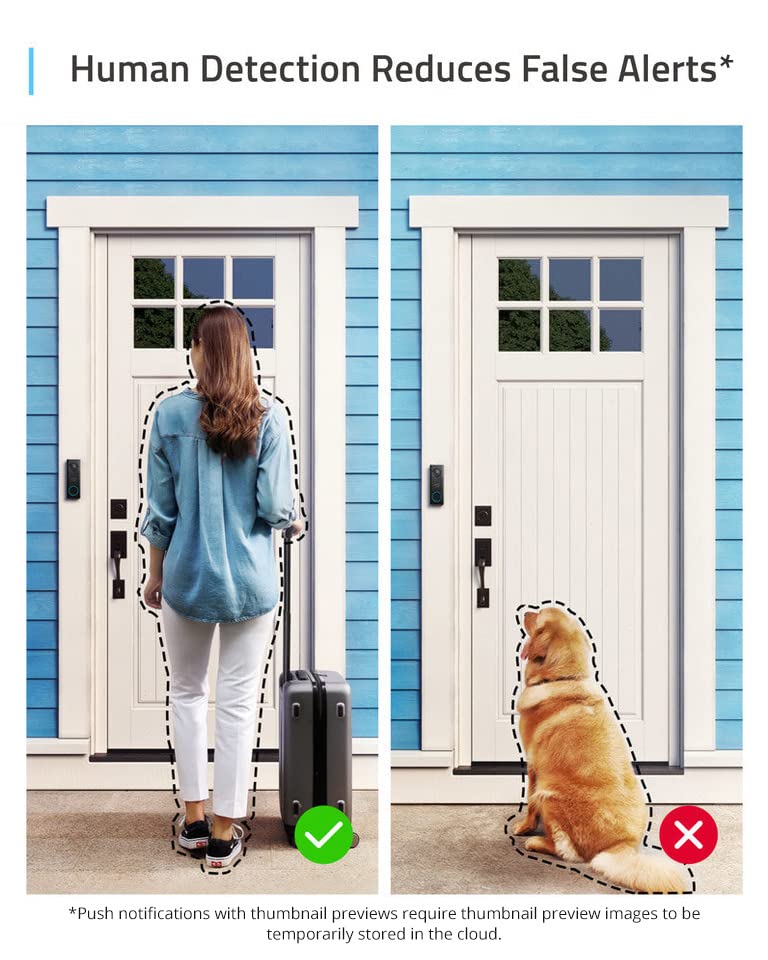 eufy Security, Wi-Fi Doorbell Camera, 2K Resolution, No Monthly Fees, Local Storage, Human Detection, with Wireless Chime—Requires Existing Doorbell Wires and Installation Experience, 16-24 VAC, 30 VA