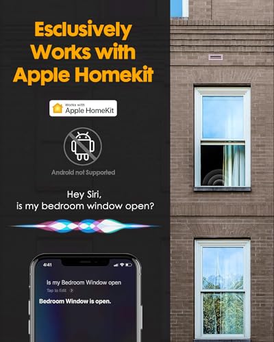 VOCOlinc Door Alarm Magnetic Window Locks Contact Sensor Wireless Smart Doorbell Chime No Hub Required ONLY Works with Apple HomeKit Home Security Bluetooth Low Energy Remote Access