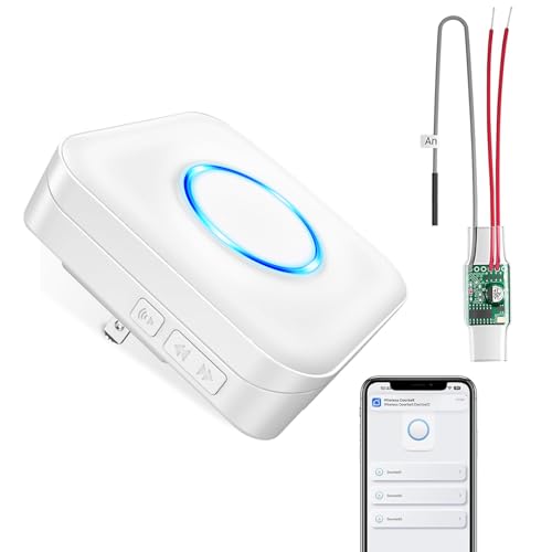 Smart Doorbell Extender with Receiver Connects to Existing Hardwired Doorbell into Wireless Door Bell with 656 FT Range, 58 Chimes and 5 Volume Levels for Garage/Basement