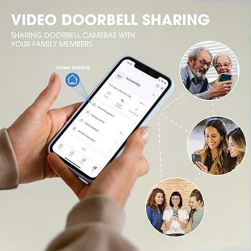 LUSAF Doorbell Camera Wireless,Smart WiFi Video Doorbell with Chime,IP65, Night Vision,2.4G WiFi Compatible，Indoor Chime Include，Battery-Powered Smart WiFi Doorbell for Home Security