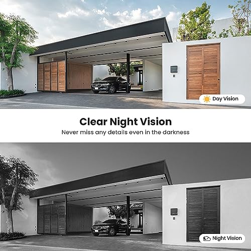BITEPASS Smart Video Doorbell Camera Wireless with Chime, AI Human Detection, 2-Way Audio, HD Live View, Night Vision, Cloud Storage, 2.4G WiFi Only, Battery Powered