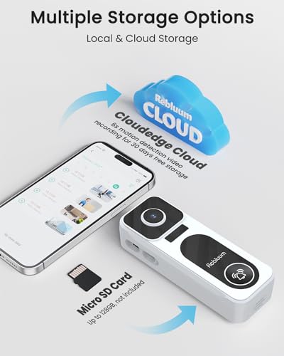 Rebluum Doorbell Camera Wireless with Chime, 2K Smart Video Doorbell Camera with 2-Way Audio, Night Vision, Motion Detection,Voice Changer,SD/Cloud Storage, Battery Powered, No Subscription