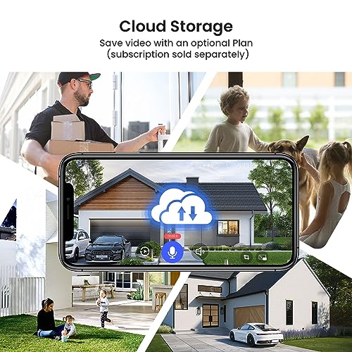BITEPASS Smart Video Doorbell Camera Wireless with Chime, AI Human Detection, 2-Way Audio, HD Live View, Night Vision, Cloud Storage, 2.4G WiFi Only, Battery Powered