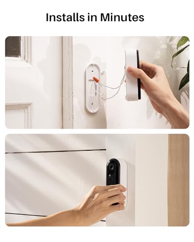 WUUK 2K Doorbell Camera, Video Doorbell Wireless/Wired, Homebase Supports Up to 8 Cams, No Subscription, 2.4/5 GHz WiFi, 32G Local Storage, Human Detection, Compatible with Alexa and Google Home