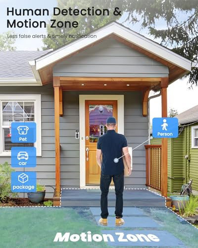 Rebluum Doorbell Camera Wireless with Chime, 2K Smart Video Doorbell Camera with 2-Way Audio, Night Vision, Motion Detection,Voice Changer,SD/Cloud Storage, Battery Powered, No Subscription
