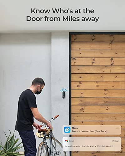 REOLINK Doorbell WiFi Camera - Wired 5MP Outdoor Video Doorbell, 5G&2.4G WiFi Security Camera System, Smart Detection Local Storage No Subscription Front Door Camera Home Security, Customized Chime V2