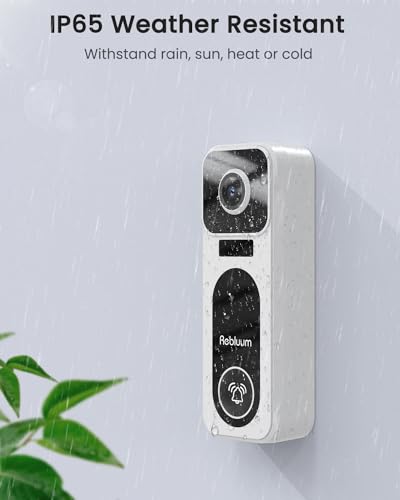 Rebluum Doorbell Camera Wireless with Chime, 2K Smart Video Doorbell Camera with 2-Way Audio, Night Vision, Motion Detection,Voice Changer,SD/Cloud Storage, Battery Powered, No Subscription