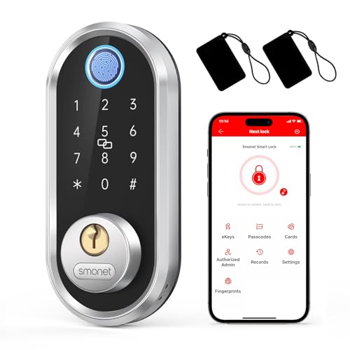 SMONET Fingerprint Smart Deadbolt with Keypad