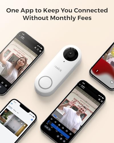 REOLINK 5MP Video Doorbell PoE Camera with Chime, 3:4 Head-to-Toe View, 2-Way Audio, Person/Package Detection, Outdoor Waterproof, Smart Alerts, Supports NVR