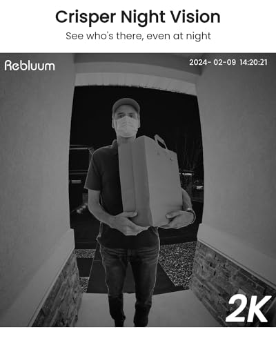 Rebluum Doorbell Camera Wireless with Chime, 2K Smart Video Doorbell Camera with 2-Way Audio, Night Vision, Motion Detection,Voice Changer,SD/Cloud Storage, Battery Powered, No Subscription